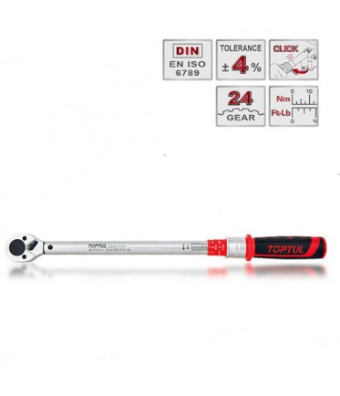 Kлюч динaмoмeтpичний 1/4"x295mm(L) 5-25Nm ANBV080З TOPTUL