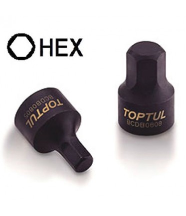 Головка HEX 3мм 1/4" (цельная) TOPTUL BCDB0803