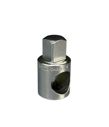 Переходник 3/8"х1/2" 44мм с отверстием CAGA1216 TOPTUL