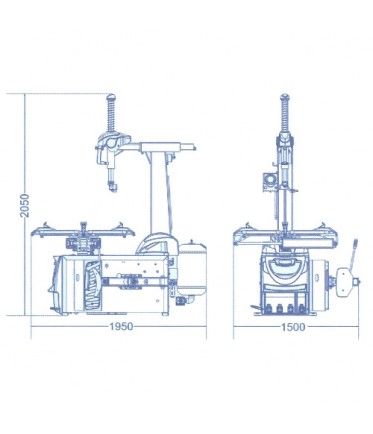 Шиномонтажный стенд с захватом диска 10"-26" GT887N-AL320E 380V (887ITA+AL320E 380V) BRIGHT