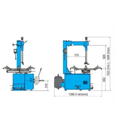 Шиномонтажный стенд с захватом диска 10"-23" G7240I-20 RAVAGLIOLI