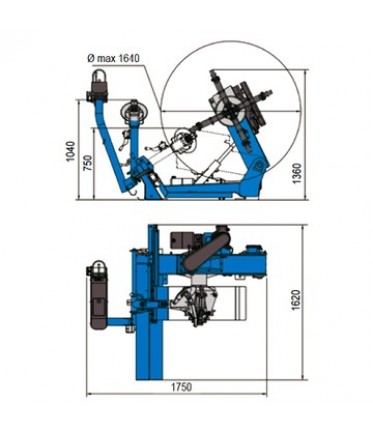 Шиномонтажный стенд с захватом диска 11"-27" G96N RAVAGLIOLI