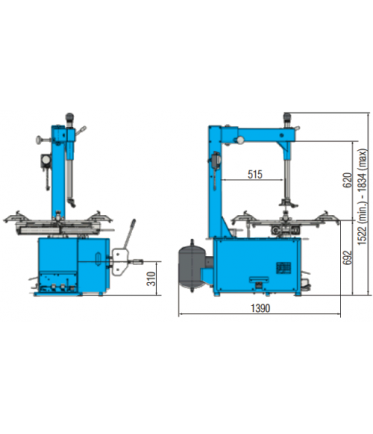 Шиномонтажный стенд с захватом диска 10"-23" G7240-20 RAVAGLIOLI