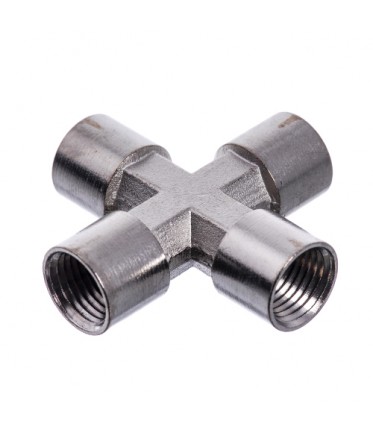 Крестовое соединение с внутренней резьбой 1/4” S1283-2 AIRKRAFT