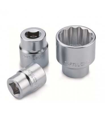 Набор головок 12-гранных 1/2" 15ед. 8~19,21,22,24мм (на планке) TOPTUL GAAQ1602U-12