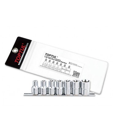 Набор головок TORX 1/2" E10-E24 7ед.(звезда Давида) TOPTUL GAAG0704