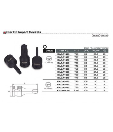Головка ударная 1/2" TORX T40 TOPTUL KADA1640