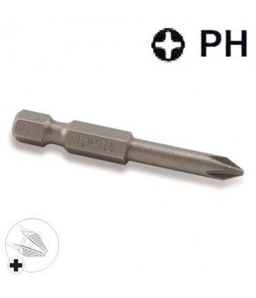 Насадка 1/4" 50мм PH2 магнитная Anti-Slip (под шуруповерт) TOPTUL FSMA0802