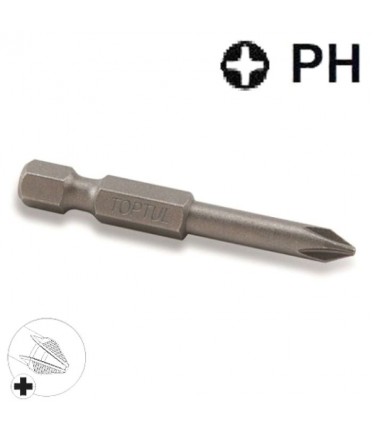 Насадка 1/4" 100мм PH2 магнитная Anti-Slip (под шуруповерт) TOPTUL FSMB0802