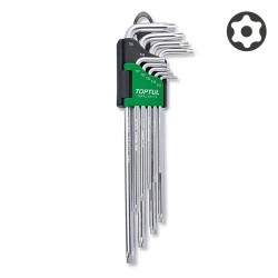 Набор Г-обр. ключей TORX T10-T50 9ед. супердл. с отверстием GAAL0915 TOPTUL