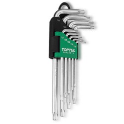 Набор Г-обр. ключей TORX T10-T50 9ед. длинных с отверстием GAAL0919 TOPTUL