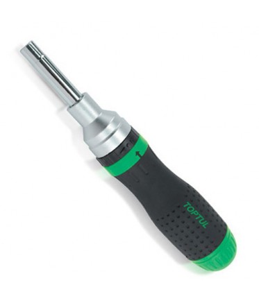 Трещоточная отвертка-битодержатель 1/4", 5/16", 7/16" FTED1421 TOPTUL