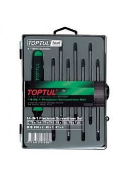 Набор отверток (T6-T25,PH,SL) 14 в 1 GAAW0804 TOPTUL