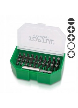 Набор бит 1/4" SL, PH, PZ, TORX, HEX GAAW3101 TOPTUL