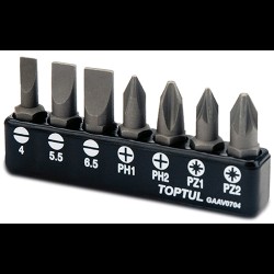 Набор бит 1/4" GAAV0704 TOPTUL