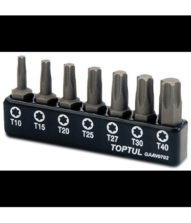 Набор бит 1/4" (TORX T10-T40) GAAV0702 TOPTUL