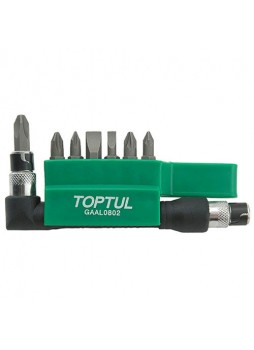 Набор бит 1/4" + Гобр.перех. 8ед. GAAL0802 TOPTUL