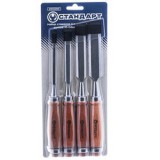 Набор стамесок с деревянной ручкой (6-24мм) 4ед. SWC0101 STANDART