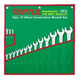 Набор ключей комб. дюймовых 16 шт. (1/4" - 1-1/4") GBAA1603 GBAA1604 TOPTUL