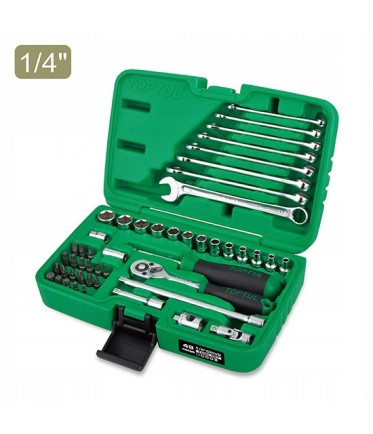 Набор инструмента 1/4" + ключи 49ед. TOPTUL GCAI4901