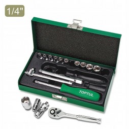 Набор инструмента 1/4" 17 ед. TOPTUL GCAD1701