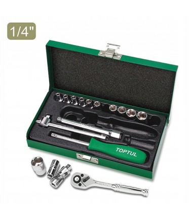 Набор инструмента 1/4" 17 ед. TOPTUL GCAD1701
