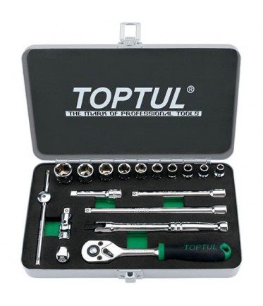 Набор инструмента 1/4" 18 ед. дюймового 3/16"-9/16" TOPTUL GCAD1811