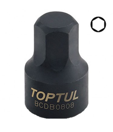 Головка HEX 6мм 1/4" (цельная) TOPTUL BCDB0806