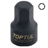 Головка HEX 8мм 1/4" (цельная) TOPTUL BCDB0808