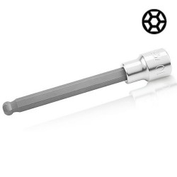Головка с насадкой HEX 5 mm 140mm 1/2" с шаром TOPTUL BCSA1605
