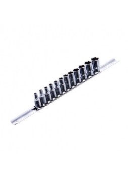 Набор головок 1/4" 12ед. 4~13мм (на планке) TOPTUL GAAQ0801U 