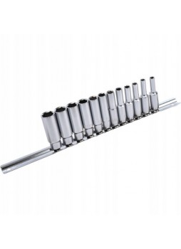 Набор головок длинных 1/4" 12ед. на планке GAAQ0802U TOPTUL