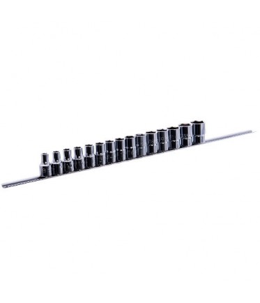 Набор головок 1/2" 15ед. 8~19,21,22,24мм (на планке) TOPTUL GAAQ1602U