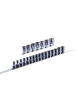 Набор головок 1/2" 23ед. 8~28,30,32мм (на планке) TOPTUL GAAQ1604U