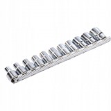 Набор головок 12-гранных 1/2" 11ед. 8~15,17,19,22мм (на планке) TOPTUL GAAQ1601U-12