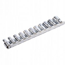 Набор головок 12-гранных 1/2" 11ед. 8~15,17,19,22мм (на планке) TOPTUL GAAQ1601U-12