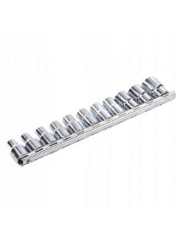 Набор головок 12-гранных 1/2" 11ед. 8~15,17,19,22мм (на планке) TOPTUL GAAQ1601U-12