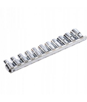 Набор головок 12-гранных 1/2" 11ед. 8~15,17,19,22мм (на планке) TOPTUL GAAQ1601U-12