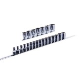 Набор головок 12-гранных 1/2" 23ед. 8~28,30,32мм (на планке) TOPTUL GAAQ1604U-12