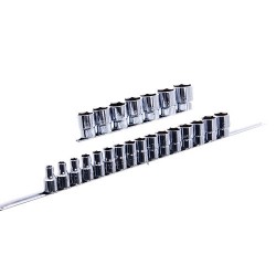 Набор головок 12-гранных 1/2" 23ед. 8~28,30,32мм (на планке) TOPTUL GAAQ1604U-12