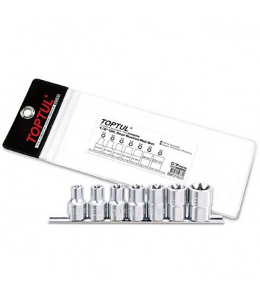 Набор головок TORX 1/2" E10-E24 7ед.(звезда Давида) TOPTUL GAAG0704