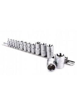 Набор головок TORX 1/4"-1/2" E4-E24 14ед. звезда Давида TOPTUL GAAR1402