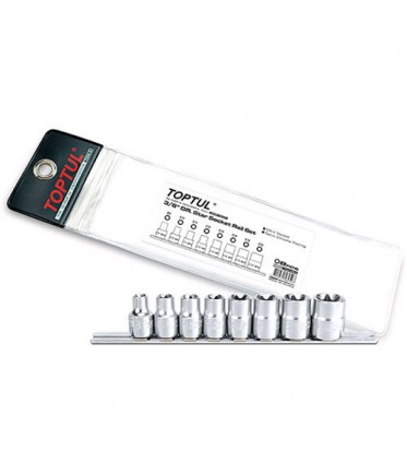 Набор головок TORX 3/8" E8-E20 8ед.(звезда Давида) TOPTUL GAAG0802