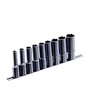 Набор головок длинных 1/2" 9ед. 8,10,12~15,17,19,22мм (на планке) TOPTUL GAAQ1605U
