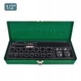 Набор головок ударных 1/2" 10-32мм + удлинитель 18 ед. TOPTUL GCAD1807