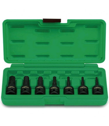 Набор головок ударных HEX 1/2" 4-14мм 7ед. TOPTUL GDAI0702