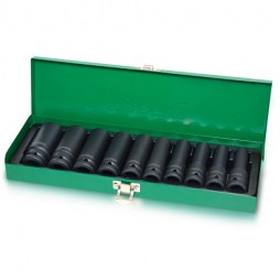 Набор головок ударных длинных 1/2" 10-24мм TOPTUL GDAD1002