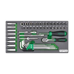 Набор инструмента комбинированный 1/4" 50ед. (в ложементе) TOPTUL GEA5004 GEA5004 TOPTUL