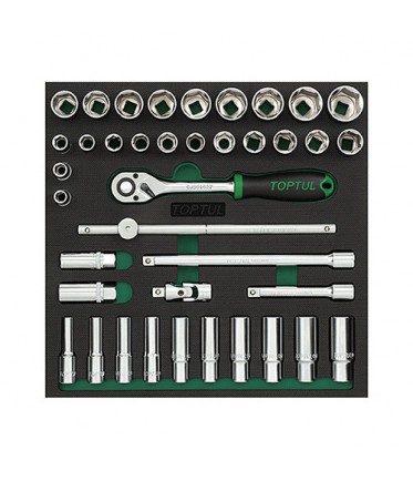 Набор инструмента 1/2" 39ед. (в ложементе) TOPTUL GVC3903 GVC3903 TOPTUL