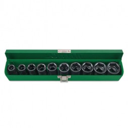 Haбіp гoлoвoк удapниx дюймoвиx 1/2" 7/16-1" 10 oд. GEAD1001 TOPTUL
